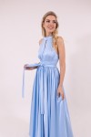 Платье макси с американской проймой (Небесно-голубое)     - фото 