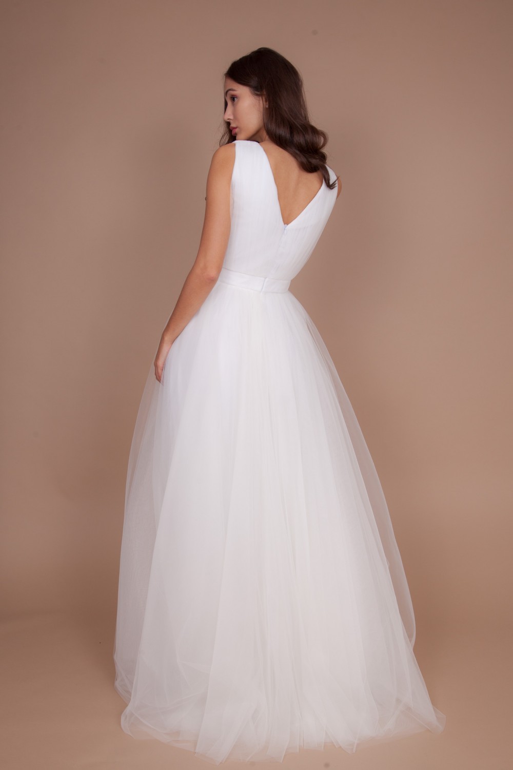 Свадебное платье длины макси (Белое) - фото