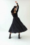 Пышная ярусная юбка из фатина (Черная) - фото 